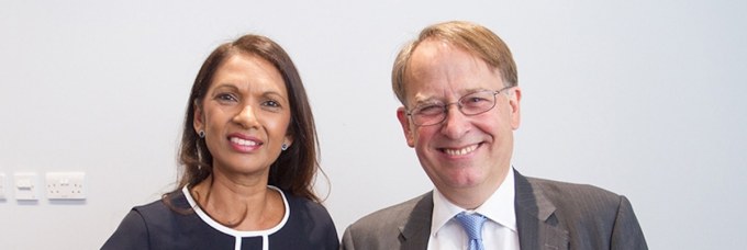 Gina Miller and Michael Crick
