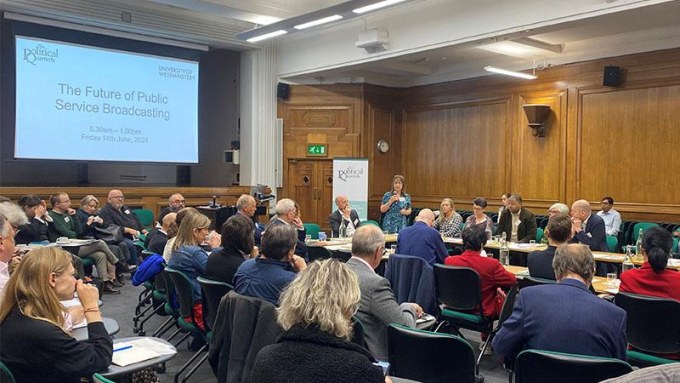 Suzanne-Franks-talking-at-Future-of-Public-Service-Broadcasting-workshop