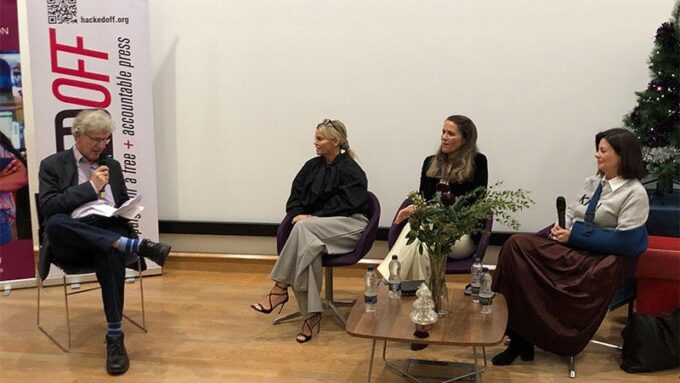 Steven-Barnett-with-panel-at-Leveson-Lecture